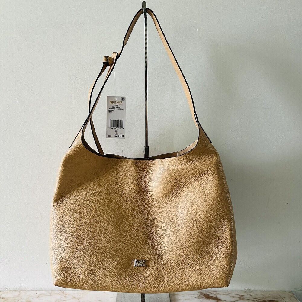MICHAEL KORS STUDIO June Butternut Leather Medium Hobo Bag